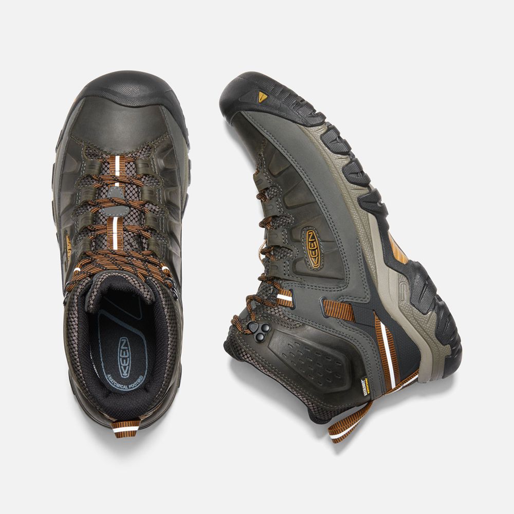 Keen Outdoor Bot Erkek Zeytin Yeşili/Siyah - Targhee Iii Waterproof Mid - Türkiye BYDJ93750